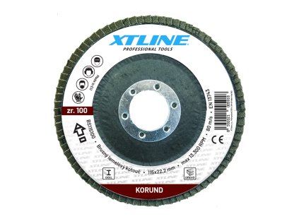 XTLINE Kotouč brusný lamelový korund | 125 mm zr. 60