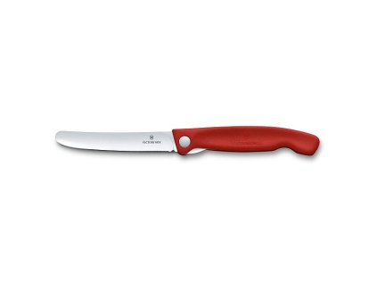 Skládací svačinový nůž Swiss Classic, červený rovný