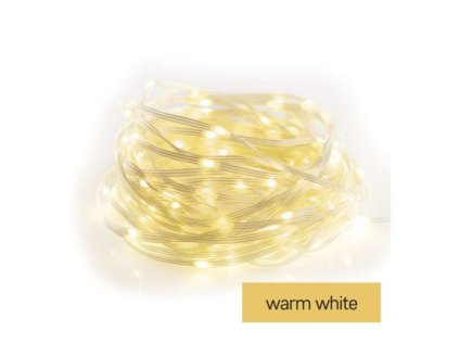 LED vánoční nano řetěz, 16 m, venkovní i vnitřní, teplá bílá, časovač