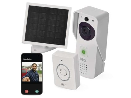 GoSmart Domovní bezdrátový bateriový videozvonek IP-09D s WiFi a solárním panelem
