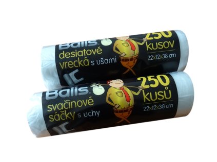 Sáčky svačinové s uchy 3kg role 250ks BALIS k18