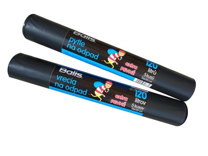 Pytle na odpad 70x110 cm 120l 80mic BALIS 5ks LDPE k15