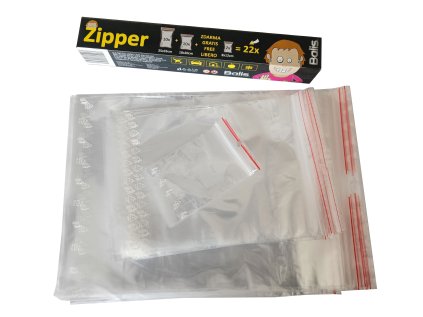 ZIP sáček mix rozměrů 20 + 2 ks ZIPPER k24