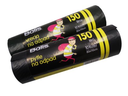 Pytle na odpad 80x110 cm 150l 33mic BALIS 10ks LDPE k15