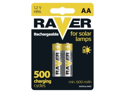Nabíjecí baterie do solárních lamp RAVER SOLAR AA (HR6) 600 mAh, 2 ks