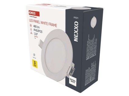 LED vestavné svítidlo NEXXO, kruhové, bílé, 7W, neutrální bílá
