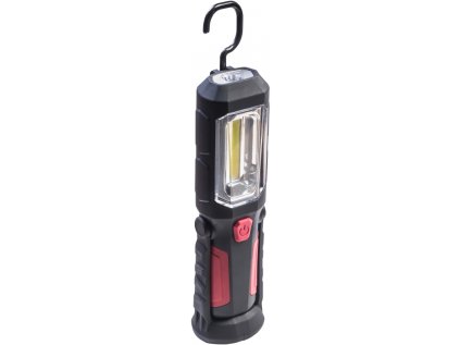 Pracovní LED svítilna COB+1 LED s hákem, magnet