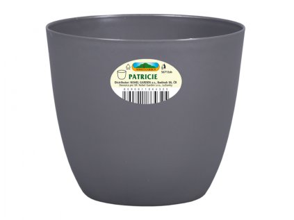 Obal na květník PATRICIE MODERN plastový matný d18x16cm