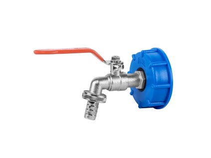 Kohout výpustný 1/2" s redukcí na IBC nádrž S60x6 s 3/4" výstupem
