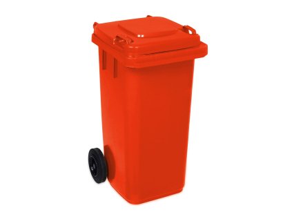 popelnice 120l červená plastová