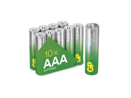Alkalická baterie GP Super AAA (LR03), 10 ks