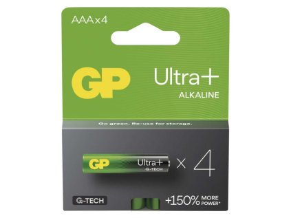 Alkalická baterie GP Ultra Plus AAA (LR03), 4 ks
