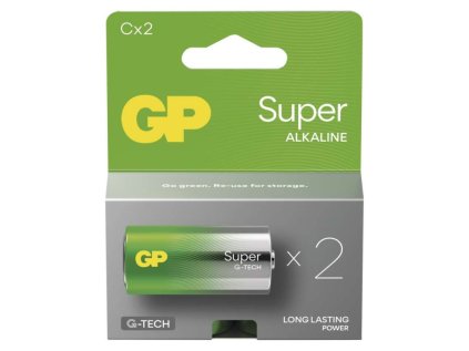 Alkalická baterie GP Super C (LR14), 2 ks