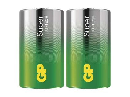 Alkalická baterie GP Super D (LR20), 2 ks