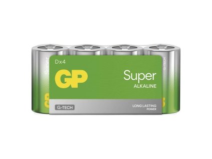 Alkalická baterie GP Super D (LR20), 4 ks
