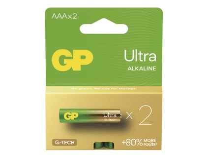 Alkalická baterie GP Ultra AAA (LR03), 2 ks