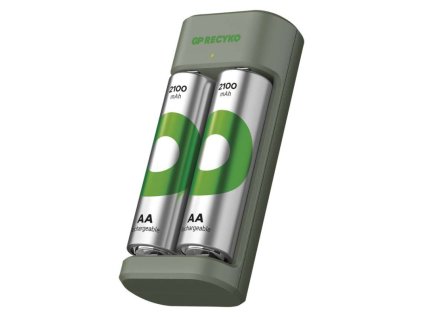 Nabíječka baterií GP Eco E221 + 2× AA ReCyko 2100