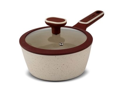 rendlík d18cm+PO skl. s rukojetí, TERRESTRIAL, nepřil.povrch-béž.granit, indukce