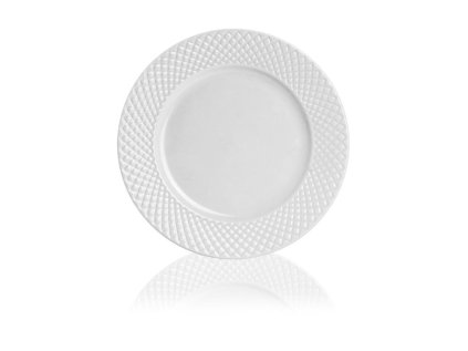 talíř d19,5cm dezertní, MEDIOLAN, bílý porcelán