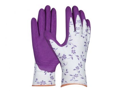 Rukavice FLOWER LILA pracovní velikost 8