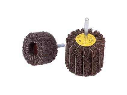 ABRASIVES Kotouč brusný vliesový lamelový na stopce | 40x20x6 mm, zr. 120, medium