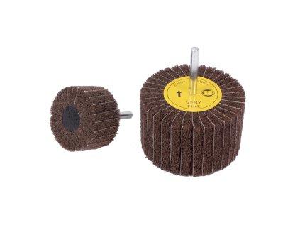 ABRASIVES Kotouč brusný vliesový lamelový na stopce | 80x50x6 mm, zr. 240, very fine