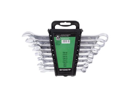 GK TOOLS Sada očkoplochých klíčů, chrom 8 dílů | 6-22 mm, plastový držák