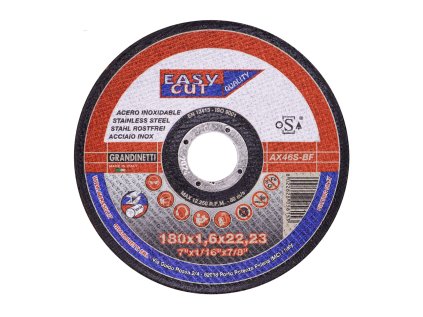 GRANDINETTI Kotouč řezný na nerez/ocel AX46S | 180x1,6x22,2 mm