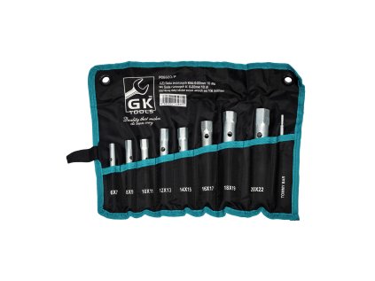 GK TOOLS Sada trubkových klíčů 9 dílů | 6-22 mm, textilní obal