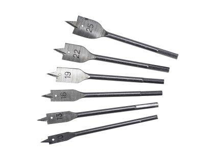 STAVTOOL Sada plochých vrtáků do dřeva 6 dílů | 10-25 mm, PVC obal