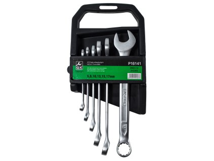 GK TOOLS Sada očkoplochých klíčů, matné | 6-17 mm, 6 dílů, plastový držák