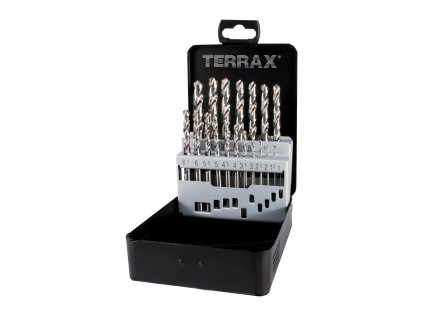 RUKO Sada vrtáků do kovu vybrušované Terrax - kovový obal | 1,5-10 mm 19 dílů