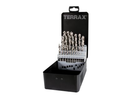 RUKO Sada vrtáků do kovu vybrušované Terrax - kovový obal | 1,5-13 mm 25 dílů