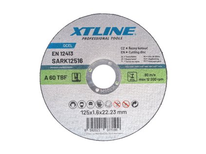 XTLINE Kotouč řezný na ocel | 125x2,0x22,2 mm