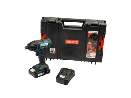 XTLINE Aku rázový utahovák na bity 18 V, 180 Nm + baterie 2.0 Ah + nabíječka 2.4 A + box