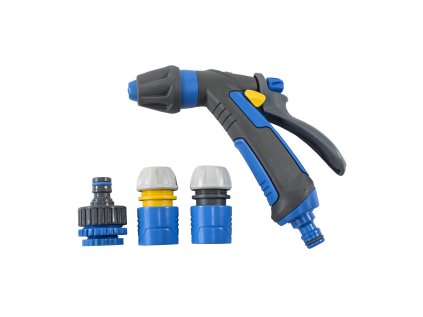 AQUACRAFT Rozstřikovač pistolový Comfort + spojky 1/2" + adaptér 1/2"-3/4"