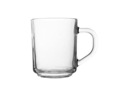 hrnek 246ml, d7x9cm, 1ks, rovný čirý, sklo