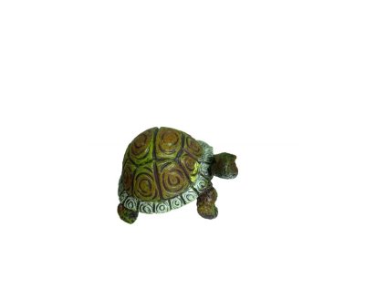 dekorace ŽELVA stojící 6,5x8,5cm, v.5cm, DB, polyresin