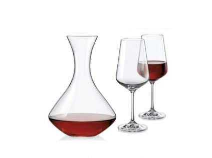karafa 1,5l + sklen. 450ml-2ks, BOHEMIA SANDRA, DB, sklo