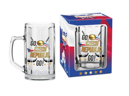 půllitr GO, CZECH REPUBLIC, GO!, DB, sklo