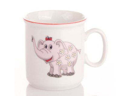 hrnek 160ml DĚTSKÝ-SLONÍK růžový, čes.porcelán