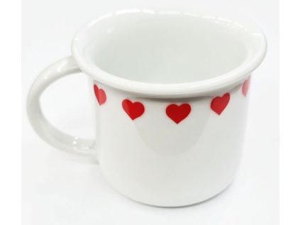 hrnek 100ml TINA - SRDCE malá páska, čes.porcelán