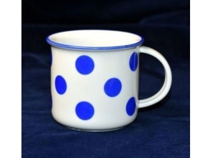 hrnek 380ml TINA - MODRÝ PUNTÍK, čes.porcelán