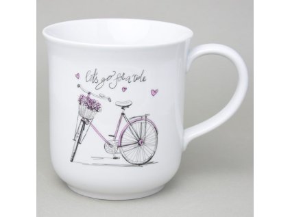 hrnek 380ml TINA - DÁM. KOLO A57460, čes.porcelán