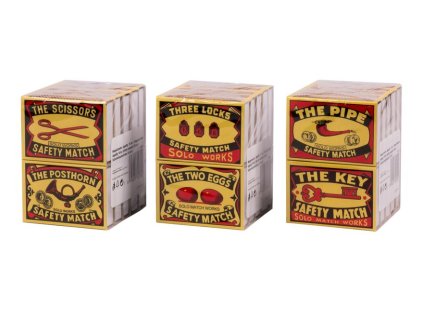 zápalky-sirky 10ks- 4,2cm, SOLO, malé, bezp., 10krabiček po 38ks