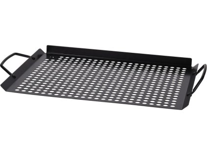 tác gril.1ks, 43x28cm, obd., děrov., 2ucha, nepřilnavý, kov