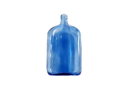 láhev 1,0l TAFLA (placatka)šroubení, sklo MODRÁ