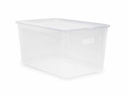 box 20,0l+víko, otvory, 39x26x20,5, transp.RASTR, MULTIBOX, plast