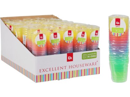 panák 30ml-20ks-barevný průhledný