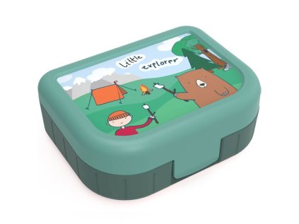 box 1,00l, svačina, zel. MEMORY KIDS, IML, 17x13x6cm, plast